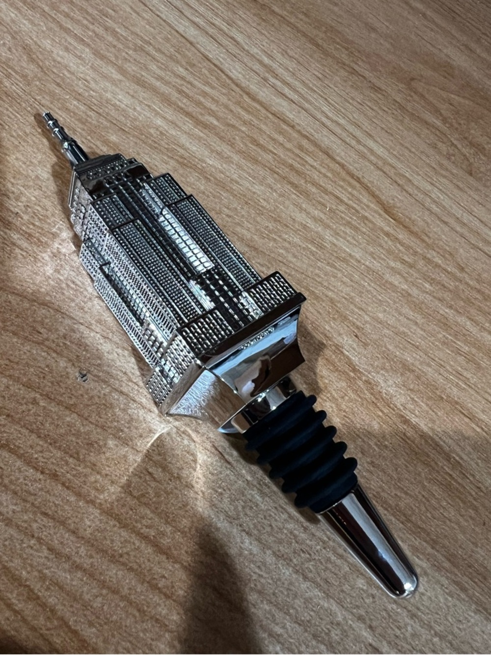 Empire State Building Bottle Stopper - Silver